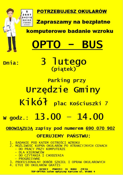 Zapraszamy na bezpłatne  komputerowe badanie wzroku👁-plakat