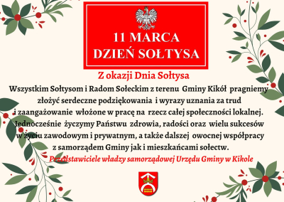 Życzenia z okazji &quot;Dnia Sołtysa&quot;💐