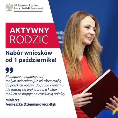 &quot;Aktywny rodzic&quot; - składanie wniosków od 1 października 2024 r.