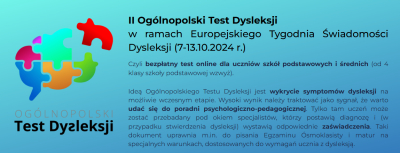 II Ogólnopolski Test Dysleksji