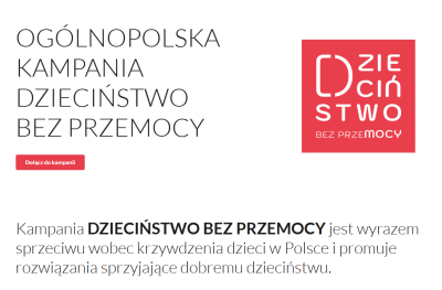 OGÓLNOPOLSKA KAMPANIA DZIECIŃSTWO BEZ PRZEMOCY