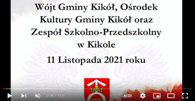 11 listopada - Narodowe Święto Niepodległości, Kikół 2021 r.