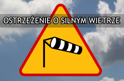 Ostrzeżenia meteorologiczne: Silny wiatr