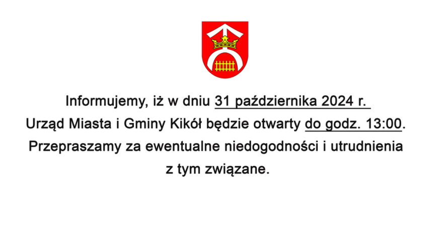 Informacja dot. zmiany godzin funkcjonowania...